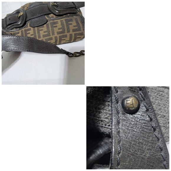 Authentic Fendi Tobbaco Zucca Canvas and Leather B Bis Hobo Shoulder Bag… - Picture 7 of 14